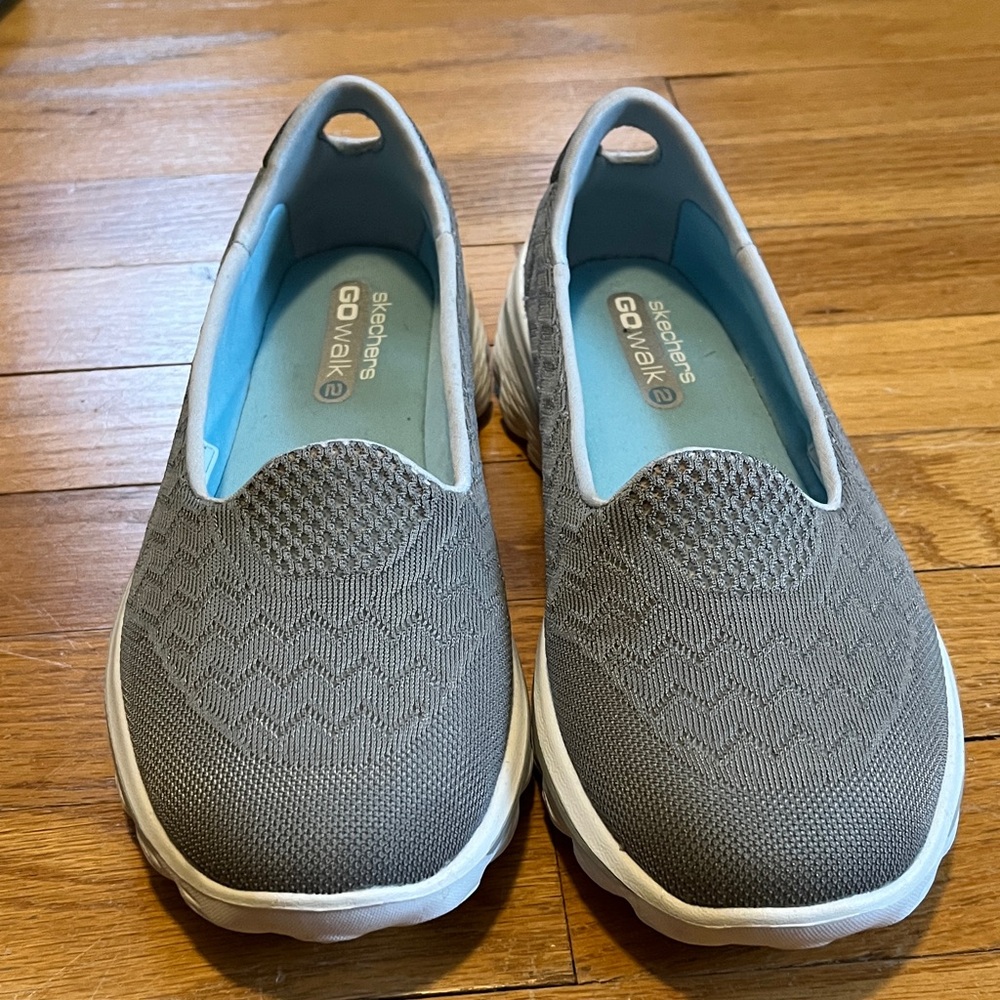 Skechers Women's Gray Slip-On Sneakers